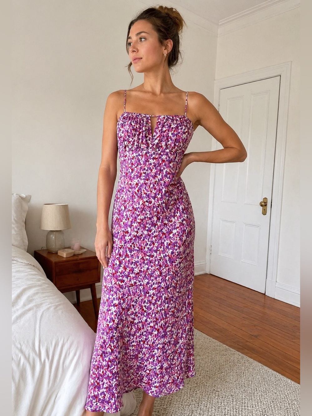Faithfull the Brand San Paolo Midi Dress Ditsy Floral Romantic